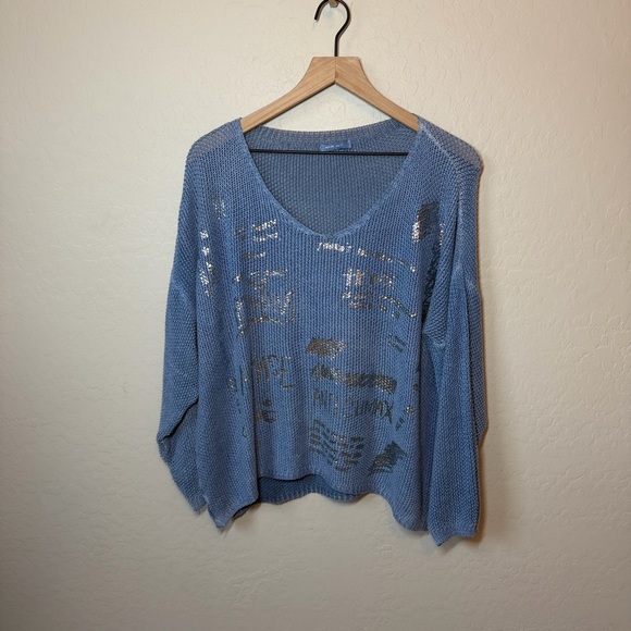 The Hip Shop Senatra Knit Graphic Sweater in S/M - Picture 3 of 7